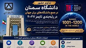 تداوم حضور دانشگاه سمنان در جمع دانشگاه‌های برتر جهان در رتبه‌بندی تایمز ۲۰۲۷